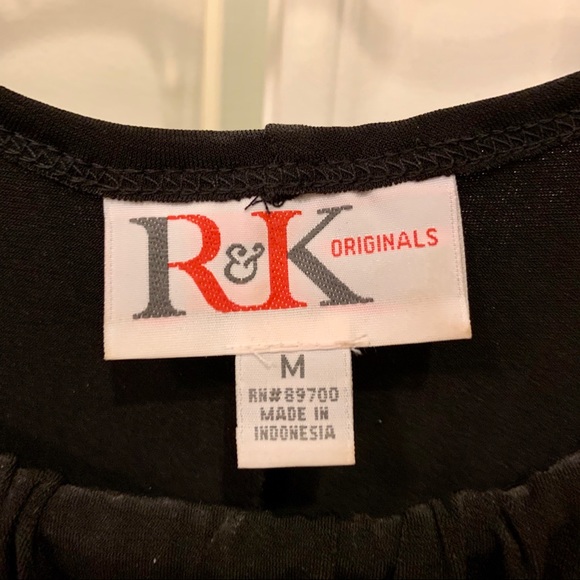 Black dress with colorful ruffle bottom - Picture 2 of 3